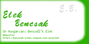 elek bencsak business card